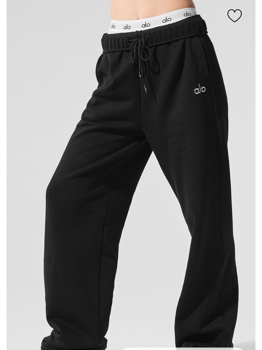ALO Accolade Straight Leg Sweatpant - Black